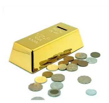 Home Decor Money Boxes Gold bars Shape coin jar ABS electroplating coffers piggy bank free shipping
Home Decor Money Boxes Gold bars Shape coin jar ABS electroplating coffers piggy bank free shipping