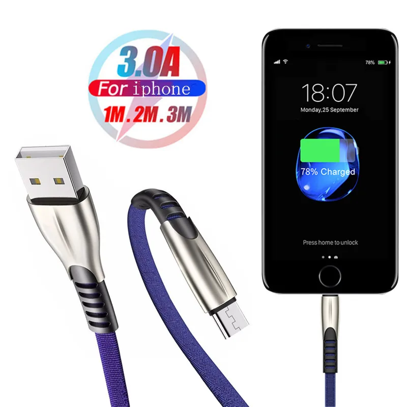 3.0A Type C USB Cable Micro USB 8 pin For IOS iphone 6 7 X Samsung Galaxy Huawei Xiaomi Realme Andriod Mobile Phone Fast Charger
3.0A Type C USB Cable Micro USB 8 pin For IOS iphone 6 7 X Samsung Galaxy Huawei Xiaomi Realme Andriod Mobile Phone Fast Charger