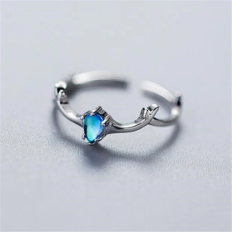 925 Sterling Silver Blue Crystal Elk Antlers Personality Rings for Women Christmas New 925 Silver Jewelry J4782
925 Sterling Silver Blue Crystal Elk Antlers Personality Rings for Women Christmas New 925 Silver Jewelry J4782
