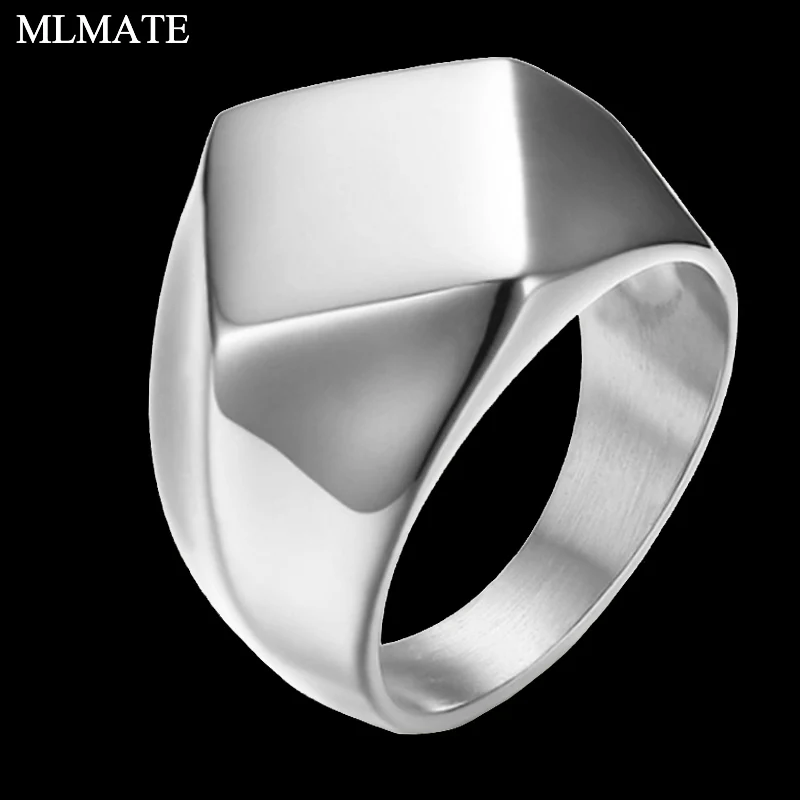 16mm Men Black/Gold/Silver Color Vintage Cool Biker Rings Stainless Steel Geometric Shape Ring | Украшения и аксессуары