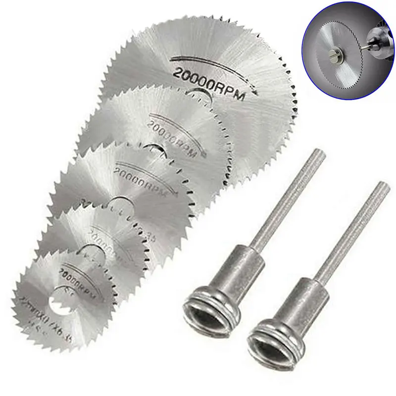 7pcs/set Saw Blade HSS Stainless Steel Circular Saw Blades Dis For Cutting Wood PVC Pipe For Dremel Rotary Tool
7pcs/set Saw Blade HSS Stainless Steel Circular Saw Blades Dis For Cutting Wood PVC Pipe For Dremel Rotary Tool