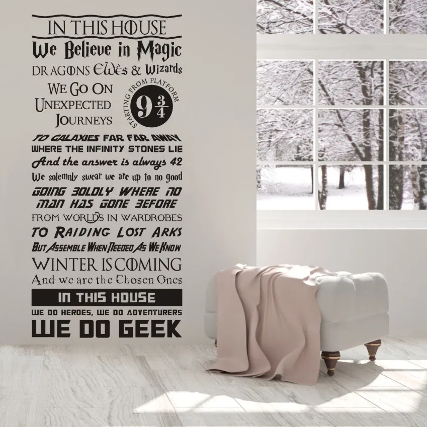 In This House Quotes Kids Wall Decal We Do Geek Vinyl Wall Stickers Mural Room Decoration Lord Of The Rings Wall Decor B300
In This House Quotes Kids Wall Decal We Do Geek Vinyl Wall Stickers Mural Room Decoration Lord Of The Rings Wall Decor B300