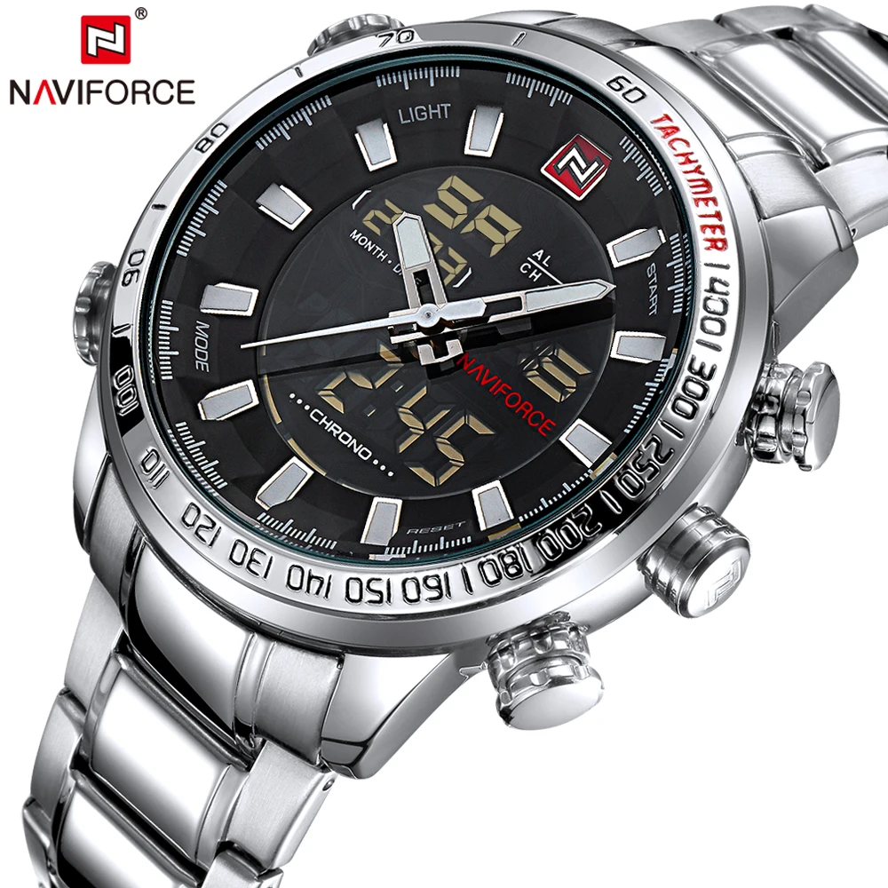 NAVIFORCE Luxury Brand Fashion Sport Wristwatch Waterproof Stainless Male Watches Men's Quartz Analog Watch Relogio Masculino
NAVIFORCE Luxury Brand Fashion Sport Wristwatch Waterproof Stainless Male Watches Men's Quartz Analog Watch Relogio Masculino
