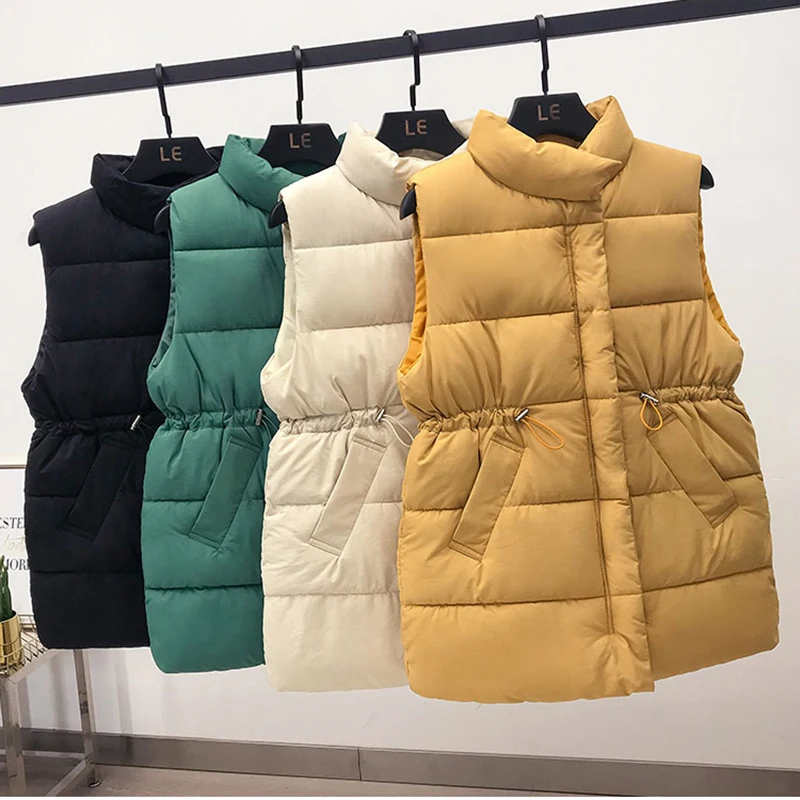 Winter Female Jacket Vest Cotton Clothes Fashion Women's Sleeveless Coat 2019 Solid Color Standing Collar Zipper Slim Fit
Winter Female Jacket Vest Cotton Clothes Fashion Women's Sleeveless Coat 2019 Solid Color Standing Collar Zipper Slim Fit