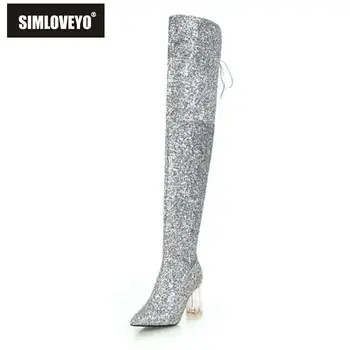 SIMLOVEYO Winter autumn Shoes women Over the knee boots Solid Lace up thigh high boots Clear heel Shoes Botas feminino A1406b
SIMLOVEYO Winter autumn Shoes women Over the knee boots Solid Lace up thigh high boots Clear heel Shoes Botas feminino A1406b