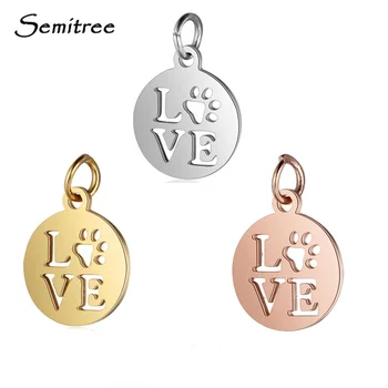 Semitree 5pcs/lot Creative Stainless Steel LOVE Animal Hollow Paw Charms for DIY Jewelry Making Findings Charms Pendant Supplies
Semitree 5pcs/lot Creative Stainless Steel LOVE Animal Hollow Paw Charms for DIY Jewelry Making Findings Charms Pendant Supplies