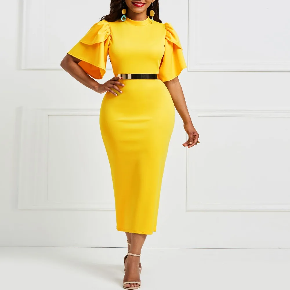 Sisjuly Bodycon Dresses Women Falbala Patchwork Vintage Elegant Sexy Office Lady Slim Fashion Yellow Working Long Dress Girl
Sisjuly Bodycon Dresses Women Falbala Patchwork Vintage Elegant Sexy Office Lady Slim Fashion Yellow Working Long Dress Girl