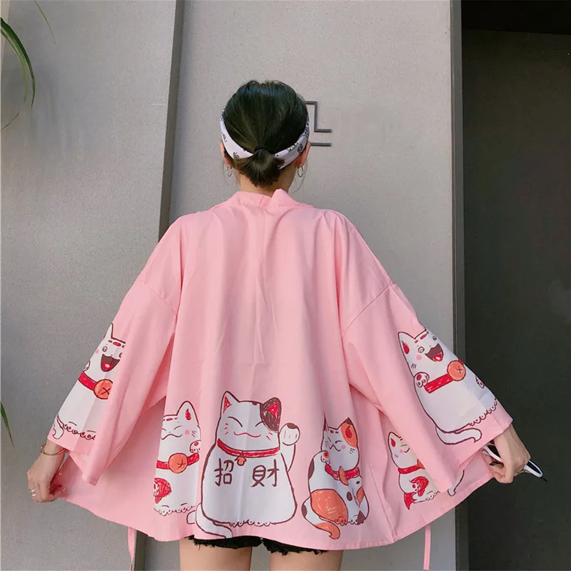 Japanese Kimonos Cat Print Women Shirts Long Sleeve Cotton Linen Ladies Blouses 2019 Fashion Loose Summer Casual Female Outwear
Japanese Kimonos Cat Print Women Shirts Long Sleeve Cotton Linen Ladies Blouses 2019 Fashion Loose Summer Casual Female Outwear
