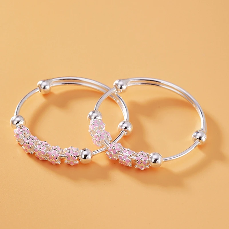 Two Pieces 100% 999 Full silver baby Cherry blossoms bangles adjustable Prevent allergy 1-5 year old little girls jewelry gift
Two Pieces 100% 999 Full silver baby Cherry blossoms bangles adjustable Prevent allergy 1-5 year old little girls jewelry gift