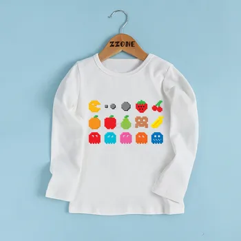Boys and Girls Game Pac-Man Eat Ghost Print T shirt Kids Pacman Funny Clothes Baby Cartoon Long Sleeve T-shirt,LKP5223
Boys and Girls Game Pac-Man Eat Ghost Print T shirt Kids Pacman Funny Clothes Baby Cartoon Long Sleeve T-shirt,LKP5223