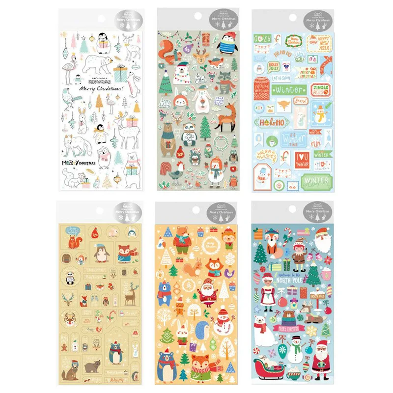 2 Sheet New Japanese Gold Foil Style Creative Decor PVC Stationery Sticker Cute