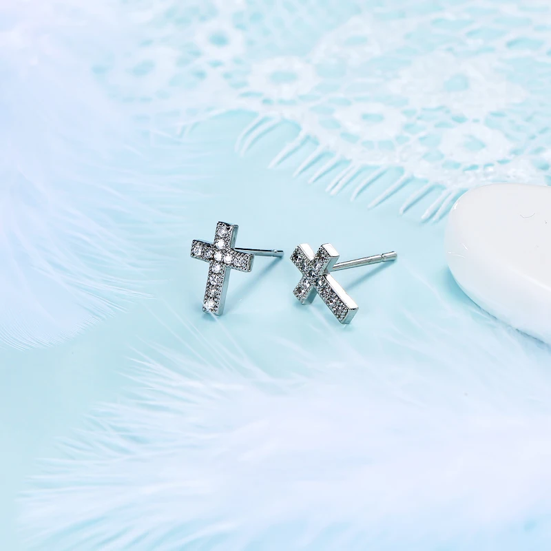1 Pair Fashion Zirconia Crosses Stud Earring for Men Women Korean Earrings Safeness Symbol Simple Silver Earstud Jewelry E0358
1 Pair Fashion Zirconia Crosses Stud Earring for Men Women Korean Earrings Safeness Symbol Simple Silver Earstud Jewelry E0358