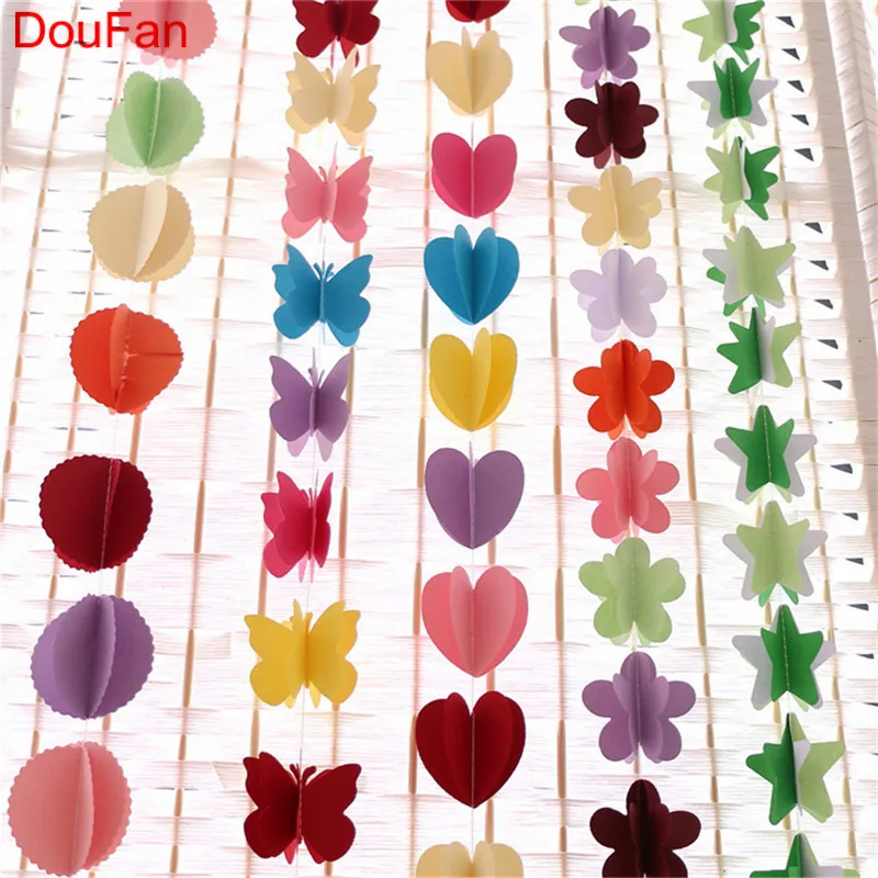 DouFan 1PC Colorful Heart Star Butterfly 3D Paper Banner Kids Happy Birthday Party Supplies Kindergarten Hanging Decoration
DouFan 1PC Colorful Heart Star Butterfly 3D Paper Banner Kids Happy Birthday Party Supplies Kindergarten Hanging Decoration
