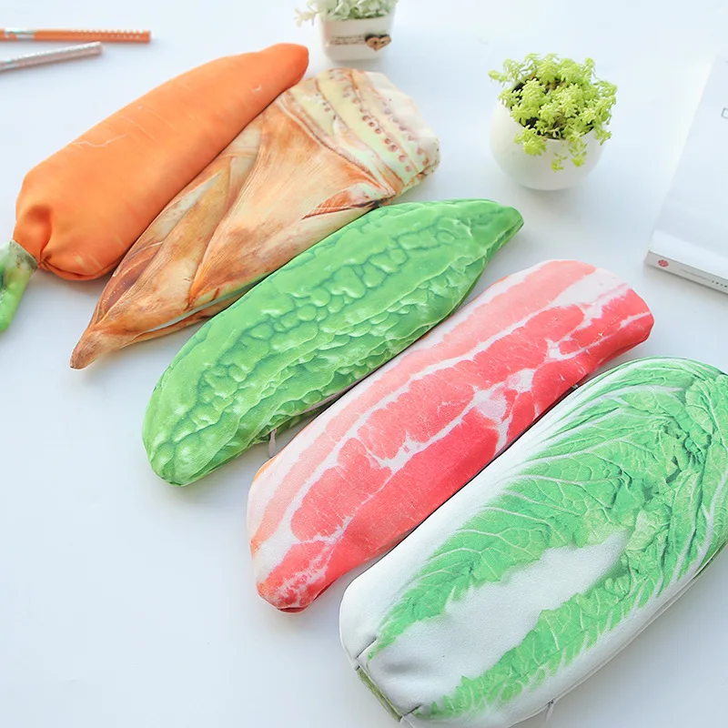 Creative Vegetables Meat Pencil Cases Large Capacity Pencil Bag Stationery Special Pen Box for Gift School Supplies
Creative Vegetables Meat Pencil Cases Large Capacity Pencil Bag Stationery Special Pen Box for Gift School Supplies