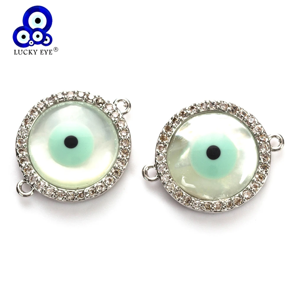 Lucky Eye Clear Shell Evil Eye Charms Connector For Necklace Bracelet Pendant Micro Cubic Zircon Jewelry Accessories EY5168
Lucky Eye Clear Shell Evil Eye Charms Connector For Necklace Bracelet Pendant Micro Cubic Zircon Jewelry Accessories EY5168