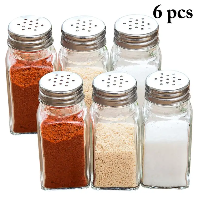 3/6pcs Kitchen Spice Pepper Shakers Barbecue Glass Cruet Condiment Bottles Seasoning Cans Salt Shaker Spice Container BBQ Tools
3/6pcs Kitchen Spice Pepper Shakers Barbecue Glass Cruet Condiment Bottles Seasoning Cans Salt Shaker Spice Container BBQ Tools
