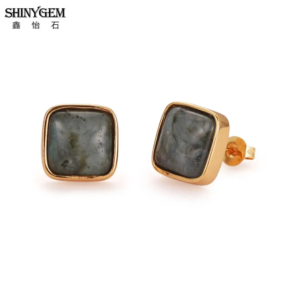 ShinyGem Retro Black Labradorite Stud Earrings 12mm Square Gold Plating Natural Stone Earrings Vintage Stone Earrings For Women
ShinyGem Retro Black Labradorite Stud Earrings 12mm Square Gold Plating Natural Stone Earrings Vintage Stone Earrings For Women
