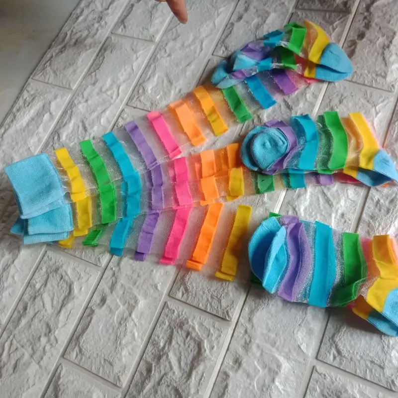 Striped Rainbow Transparent Spring Summer Autumn Waters Whiskers Rainbow Girl knee-high Stocking 7 to 12 Years Old Girl Stocking
Striped Rainbow Transparent Spring Summer Autumn Waters Whiskers Rainbow Girl knee-high Stocking 7 to 12 Years Old Girl Stocking