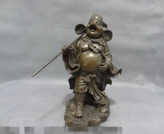 S00170 10" Chinese Pure Bronze FengShui Pig God Zhu BaJie CHO HAKKAI Back Rake Statue (B0413)
S00170 10" Chinese Pure Bronze FengShui Pig God Zhu BaJie CHO HAKKAI Back Rake Statue (B0413)