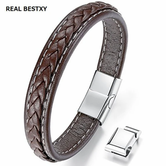 REAL BESTXY Promotion men bracelet bangle leather jewelry stainless steel clasp fashion accessories wholesale
REAL BESTXY Promotion men bracelet bangle leather jewelry stainless steel clasp fashion accessories wholesale