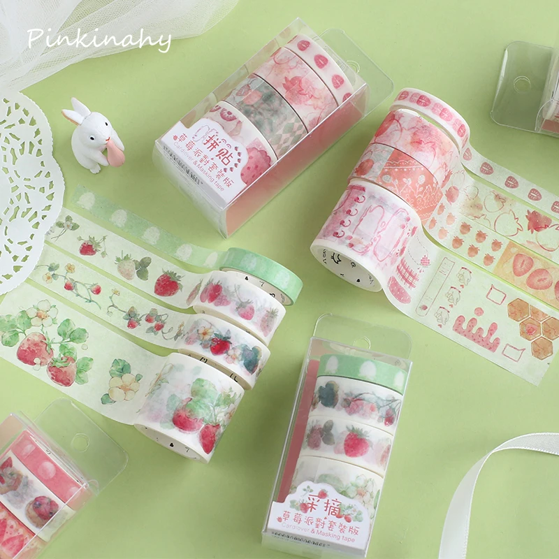 Sweet Strawberry Party Bullet Journal Washi Tape Set Bronzing Adhesive Tape DIY Scrapbooking Sticker Label Masking tapes
Sweet Strawberry Party Bullet Journal Washi Tape Set Bronzing Adhesive Tape DIY Scrapbooking Sticker Label Masking tapes