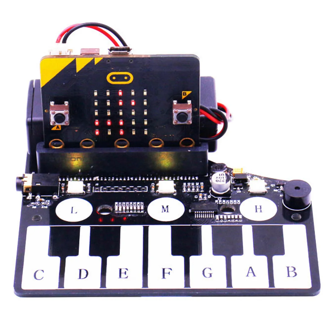 Piano Shape Expansion Board Music Development Board With RGB Colored Light Buzzer For Microbit Programmable Toy For Kids Student
Piano Shape Expansion Board Music Development Board With RGB Colored Light Buzzer For Microbit Programmable Toy For Kids Student