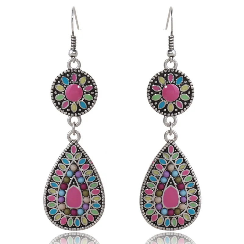 Ethnic Earrings Women Colorful Enamle Beads Boho Jewelry Statement Turkish Big Waterdrop Dangle Ear Ring 2019 New Party Bijoux
Ethnic Earrings Women Colorful Enamle Beads Boho Jewelry Statement Turkish Big Waterdrop Dangle Ear Ring 2019 New Party Bijoux