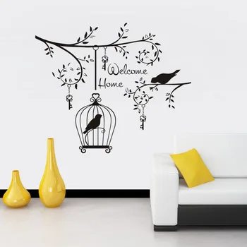 Creative Welcome Home Birds Cage Wall Stickers Cartoon Animal Wall Decal for Kids Rooms Bedroom Living Room Home Decor 8744
Creative Welcome Home Birds Cage Wall Stickers Cartoon Animal Wall Decal for Kids Rooms Bedroom Living Room Home Decor 8744