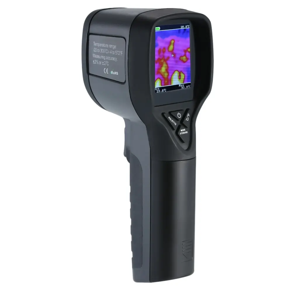 HT-175 Professional Infrared Thermometer Mini LCD Digital Handheld Imagic Thermal Imaging Camera Pyrometer -20-300C/-4-572F
HT-175 Professional Infrared Thermometer Mini LCD Digital Handheld Imagic Thermal Imaging Camera Pyrometer -20-300C/-4-572F