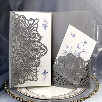 10 Pieces Tri-Fold Laser Cutout Openwork Flower Wedding Invitations Card Set Postcard High-end Business Dealings Can Print
10 Pieces Tri-Fold Laser Cutout Openwork Flower Wedding Invitations Card Set Postcard High-end Business Dealings Can Print