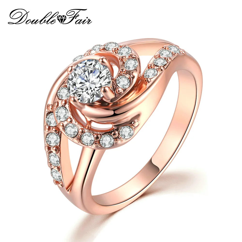 Double Fair New Cubic Zirconia Flower Rings For Women Jewelry Bride Engagement Wedding Fancinating Ornaments Stylish Ring DFR780
Double Fair New Cubic Zirconia Flower Rings For Women Jewelry Bride Engagement Wedding Fancinating Ornaments Stylish Ring DFR780