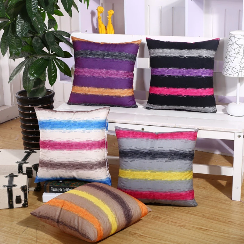 45cm*45cm Decorative Striped Cushion Cover Car Sofa Home Decor Pillow Case Chemical Fiber Sofa Pillowcovers
45cm*45cm Decorative Striped Cushion Cover Car Sofa Home Decor Pillow Case Chemical Fiber Sofa Pillowcovers