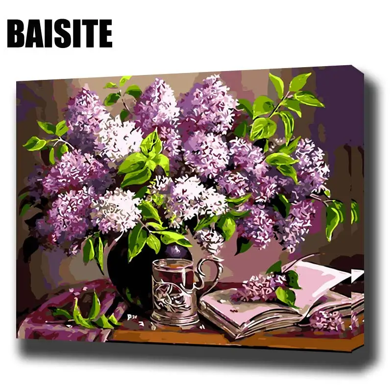 BAISITE DIY Framed Oil Painting By Numbers Flowers Pictures Canvas Painting For Living Room Wall Art Home Decor H540
BAISITE DIY Framed Oil Painting By Numbers Flowers Pictures Canvas Painting For Living Room Wall Art Home Decor H540