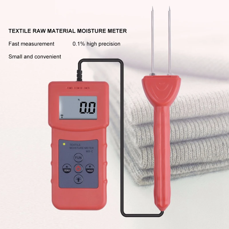 Professional Ms-C Textile Moisture Meter Measuring For Textile Materials,Clothes,Cotton,Yarm,Wool Moisture Meter Tester Ra
Professional Ms-C Textile Moisture Meter Measuring For Textile Materials,Clothes,Cotton,Yarm,Wool Moisture Meter Tester Ra