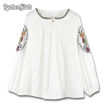 LycheeGirls Indie Folk Women Blouse Floral Embroidery Long Sleeve Casual Loose Shirt Spring Autumn Tops Female
LycheeGirls Indie Folk Women Blouse Floral Embroidery Long Sleeve Casual Loose Shirt Spring Autumn Tops Female