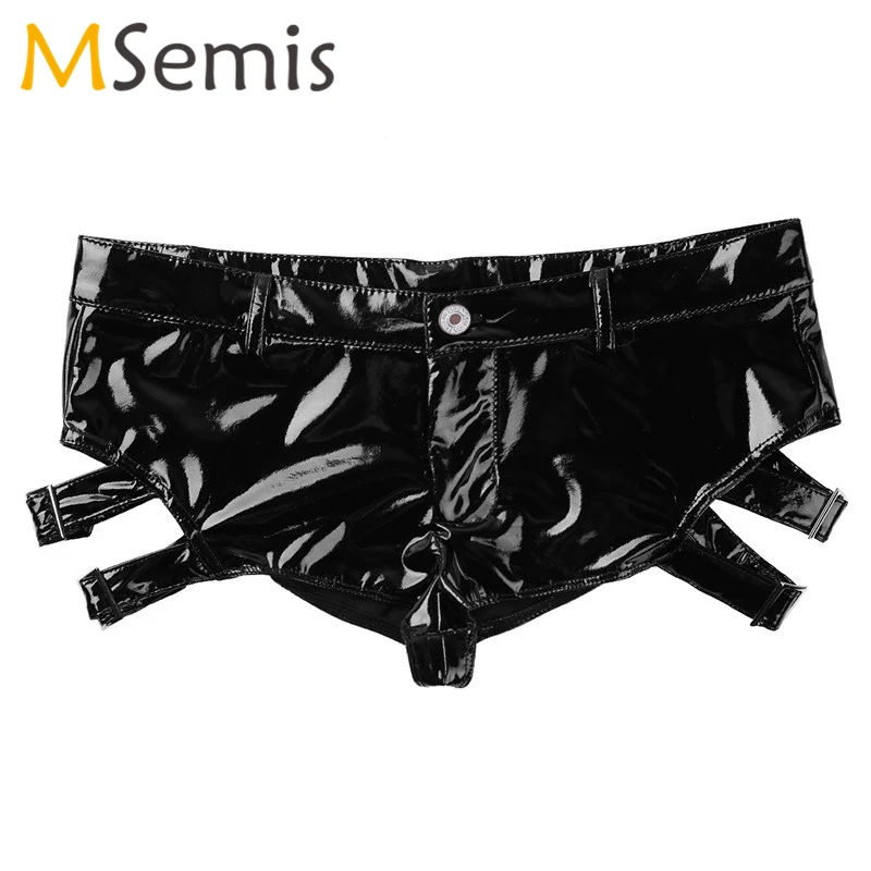 Women Shorts Patent Leather Wet Look Rave Booty Shorts Low Rise Mini Shorts Hot Shorts with Buckles High Cut Bottom Clubwear
Women Shorts Patent Leather Wet Look Rave Booty Shorts Low Rise Mini Shorts Hot Shorts with Buckles High Cut Bottom Clubwear
