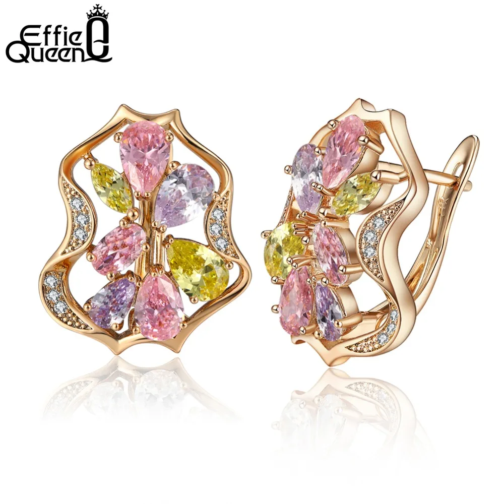 Effie Queen 2019 Gold-color High Polished Stud Earrings Paved with AAA Cubic Zirconia Wedding Party Women Earring Jewelry DDE55
Effie Queen 2019 Gold-color High Polished Stud Earrings Paved with AAA Cubic Zirconia Wedding Party Women Earring Jewelry DDE55