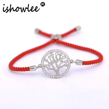 ISHOWLEE 10 Colors Tree of Life Amulets Bracelets Cubic Zirconia Red Thread Lucky Charm Bracelets of Gifts Femme Jewelry sla11
ISHOWLEE 10 Colors Tree of Life Amulets Bracelets Cubic Zirconia Red Thread Lucky Charm Bracelets of Gifts Femme Jewelry sla11