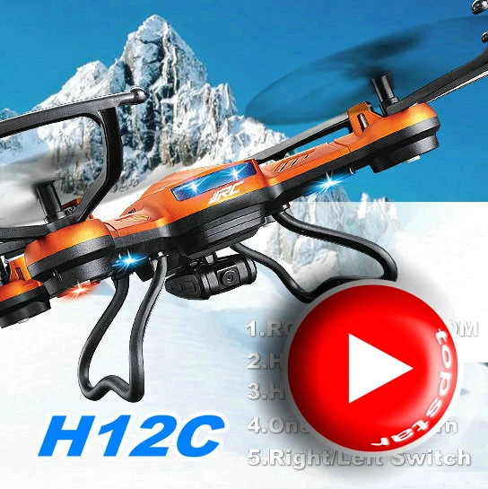 

JJRC H12C 2.4G 4CH 6-Axis RC LED Quadcopter Drone Helicopter With 300M Remote Distance Can Choose HD 5MP Camera Free Shipping