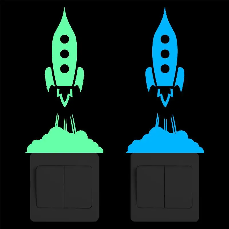 Creative Rocket Space Light Switch Sticker Glow in the Dark Cartoon Rocket Vinyl Wall Stickers for Kids Rooms Bedroom Home Decor
Creative Rocket Space Light Switch Sticker Glow in the Dark Cartoon Rocket Vinyl Wall Stickers for Kids Rooms Bedroom Home Decor