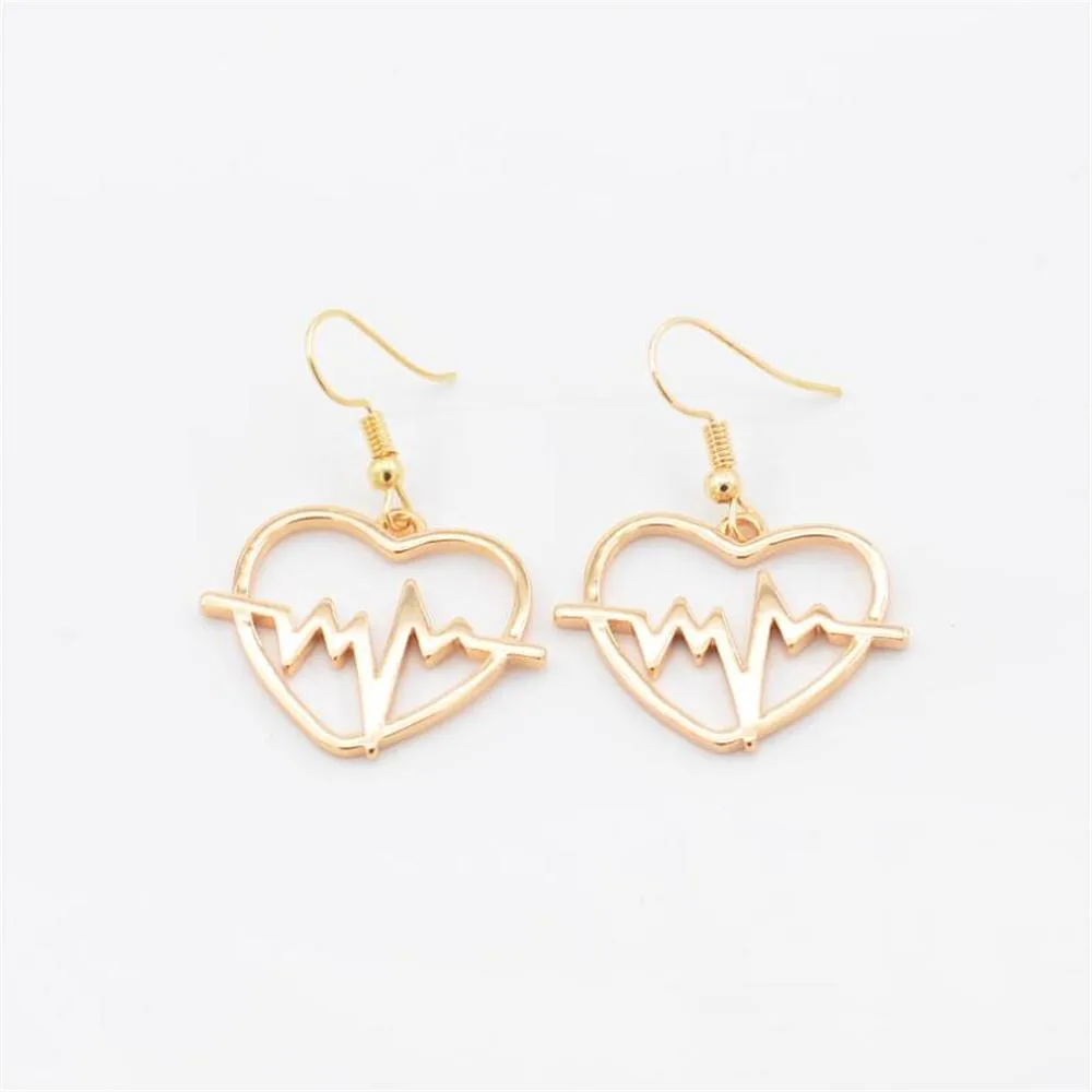 Earrings Female 2019 Women 's Heart Shaped Electrocardiogram Earrings Ear Studs Jewelry Ornament High Quality Gift z0314
Earrings Female 2019 Women 's Heart Shaped Electrocardiogram Earrings Ear Studs Jewelry Ornament High Quality Gift z0314