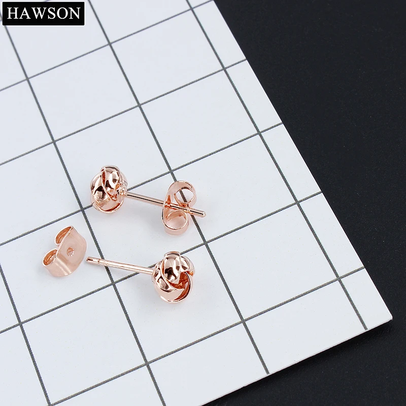 HAWSON Rose Gold Metal Earring Studs Backs for Girl Lady Copper Knot Stud Earring Fashion Jewelry Earring for Women
HAWSON Rose Gold Metal Earring Studs Backs for Girl Lady Copper Knot Stud Earring Fashion Jewelry Earring for Women