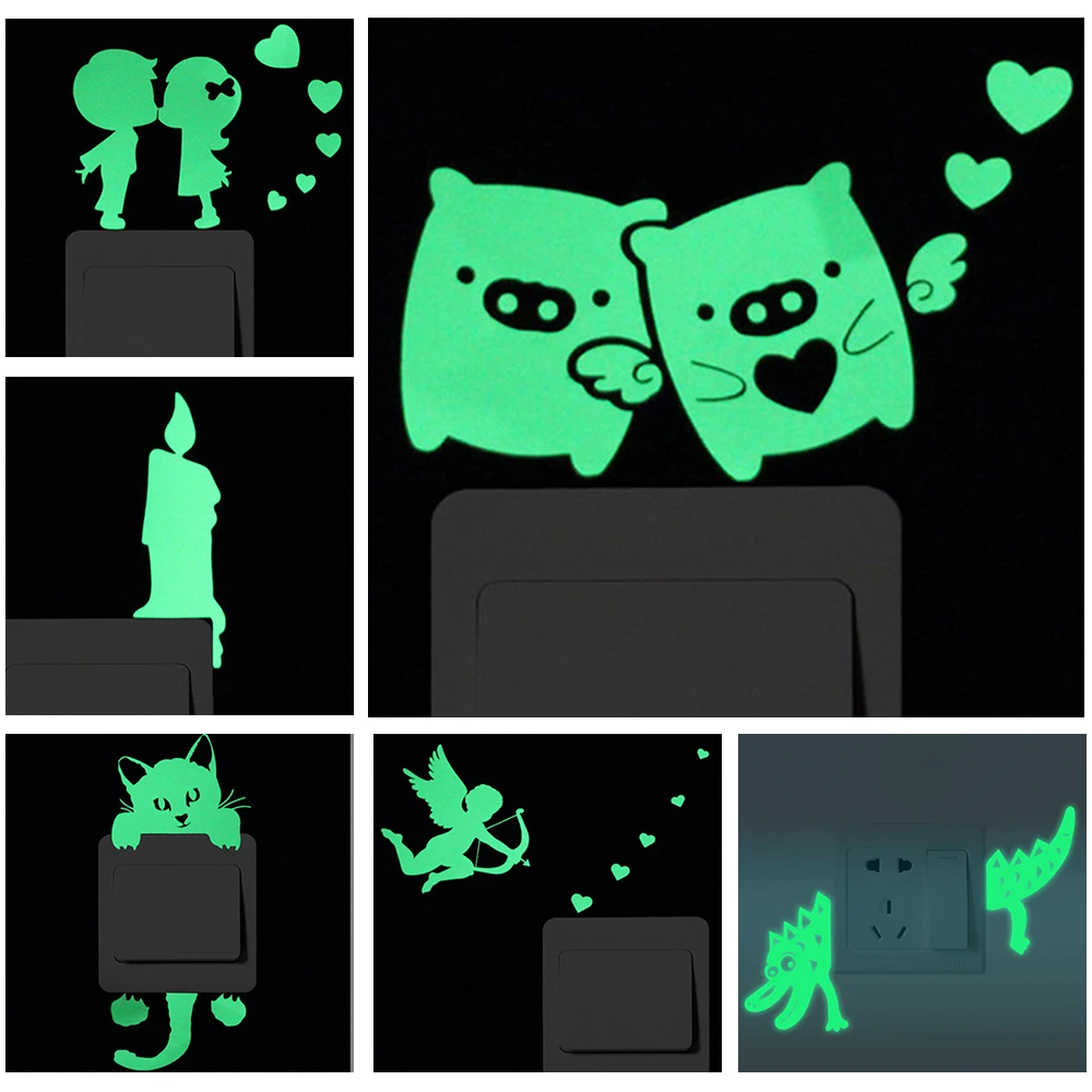 Creative Pig Lover Glow in The Dark Switch Sticker Cat Star Luminous Wall Sticker Fluorescent Fairy Stickers Room Home Decor
Creative Pig Lover Glow in The Dark Switch Sticker Cat Star Luminous Wall Sticker Fluorescent Fairy Stickers Room Home Decor