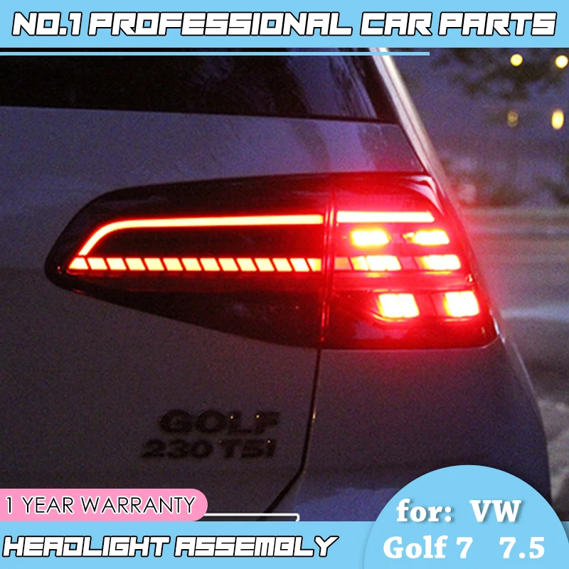 

for VW Golf 7 Tail Lights 2013-2015 Golf7 MK7 LED Dynamic turn signal Tail Light GTI R20 Rear Lamp Car Styling