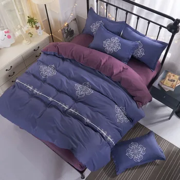 Nordic bedding simple super soft solid color embroidered four-piece set of sheets P20 #
Nordic bedding simple super soft solid color embroidered four-piece set of sheets P20 #