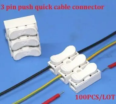 100pcs 3P CH3 Quick Connector cable clamp Terminal Block Spring Connector wire without welding screws tools dremel 10A 250V
100pcs 3P CH3 Quick Connector cable clamp Terminal Block Spring Connector wire without welding screws tools dremel 10A 250V