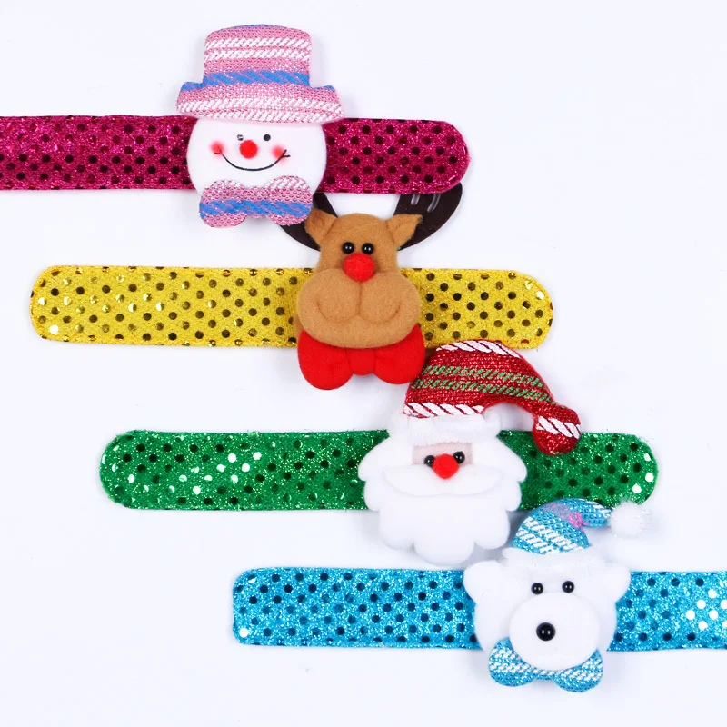 1pc Christmas DIY Glitter Cloth elk Snowman Bear Doll Clap Bracelet Kids Party Birthday Christmas New Year Gift Gift toy Supplie
1pc Christmas DIY Glitter Cloth elk Snowman Bear Doll Clap Bracelet Kids Party Birthday Christmas New Year Gift Gift toy Supplie