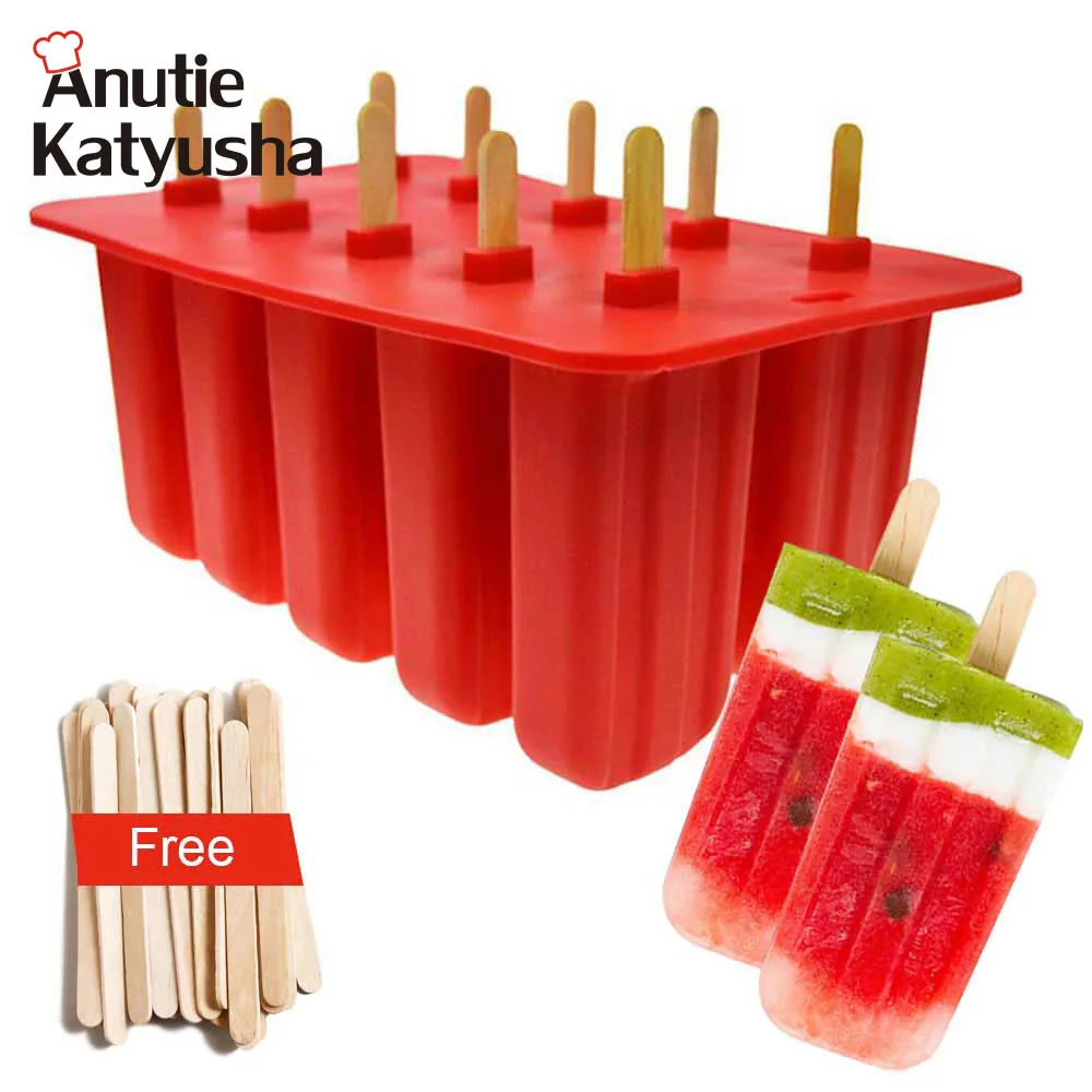 10 Cell Childhood Silicone Ice Cream Cube With Cover Tray Popsicle Molds Reusable Pop Lolly Frozen Mold Pan Kitchen Tools
10 Cell Childhood Silicone Ice Cream Cube With Cover Tray Popsicle Molds Reusable Pop Lolly Frozen Mold Pan Kitchen Tools