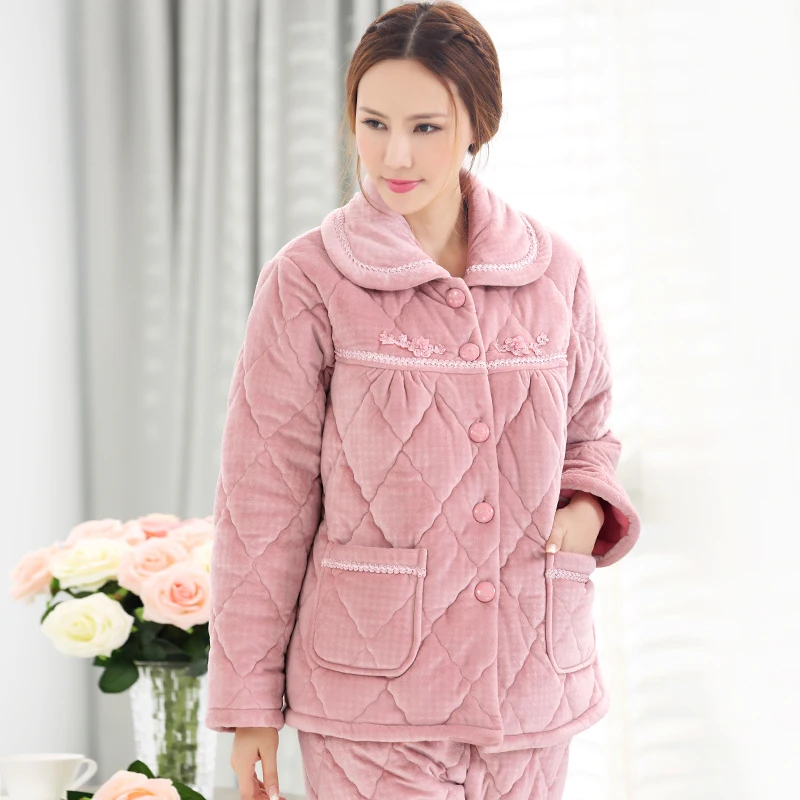 -25 degree! Russian winter coral velvet pajamas women pijamas mujer thick flannel quilted jacket female winter overalls XXXL
-25 degree! Russian winter coral velvet pajamas women pijamas mujer thick flannel quilted jacket female winter overalls XXXL