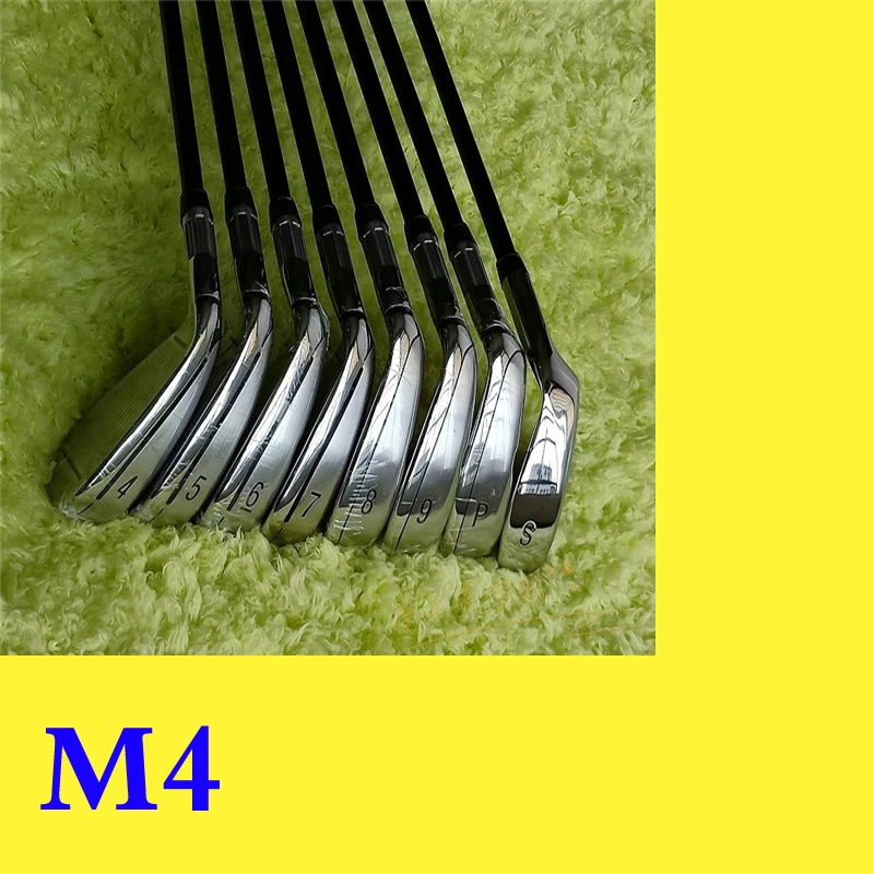 

M4 Golf Irons Clubs Set 4-9.P.S 8pcs Black Steel Graphite shaft Driver Fairway woods Hybrid Wedge Rescue Putter M 4 TM6 TM-6